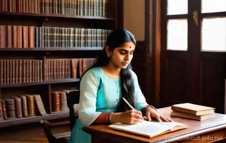 문화예술사 자격증 시험 일정 - **Prompt:** A young, determined Indian woman in her early twenties, wearing a traditional yet modern...