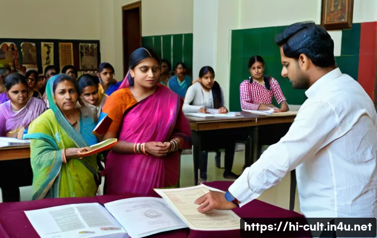 문화예술사 자격증의 역사와 배경 - A vibrant classroom scene at a prestigious Indian cultural institute where diverse students, dressed...