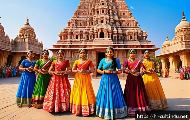 문화예술사와 문화예술교육사 비교 - A vibrant traditional Indian cultural festival scene showcasing diverse regional costumes, folk danc...